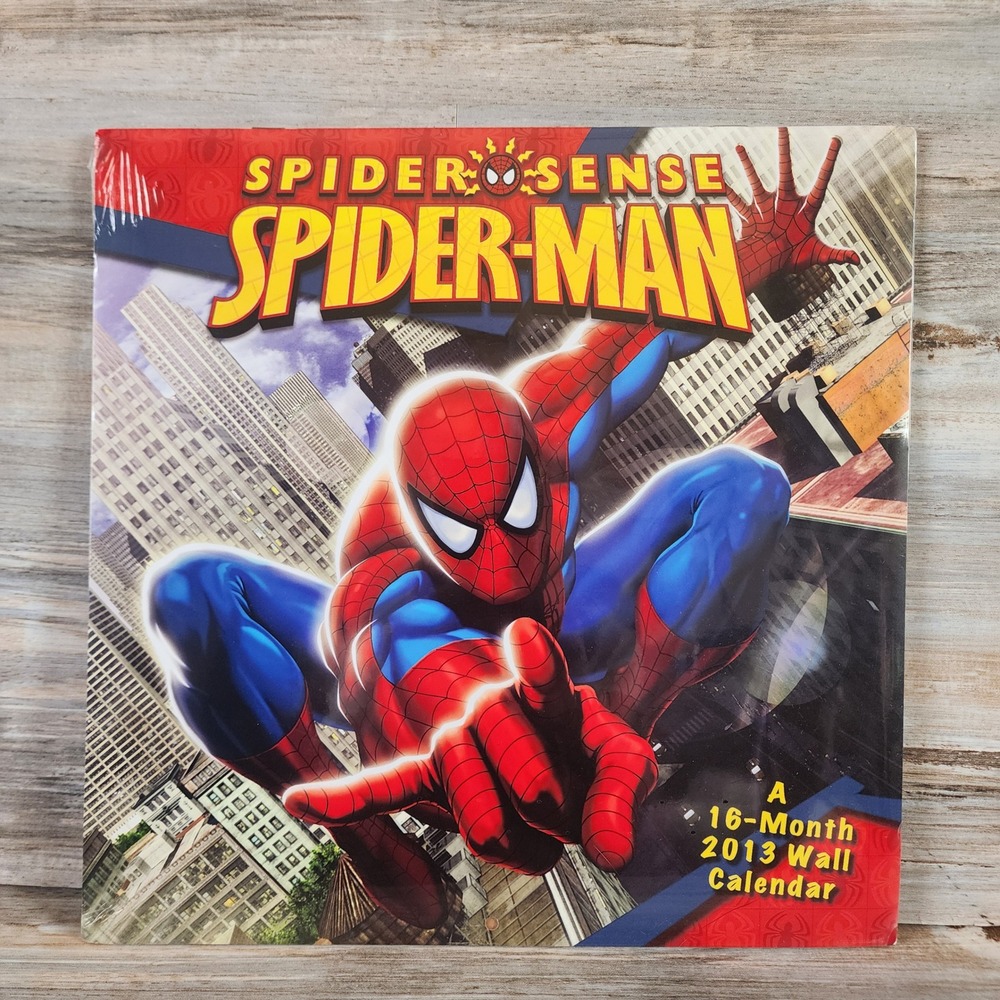 Marvel Spider-Sense Spider-Man 2013 Wall Calendar 16-Month Sealed DateWorks